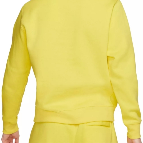 Nike sportswear club fleece jogger sweatshirt set yellow size large casual - Picture 4 of 9